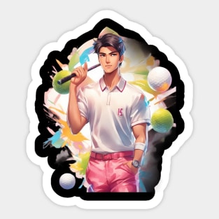 Anime Kpop Golfer Sticker